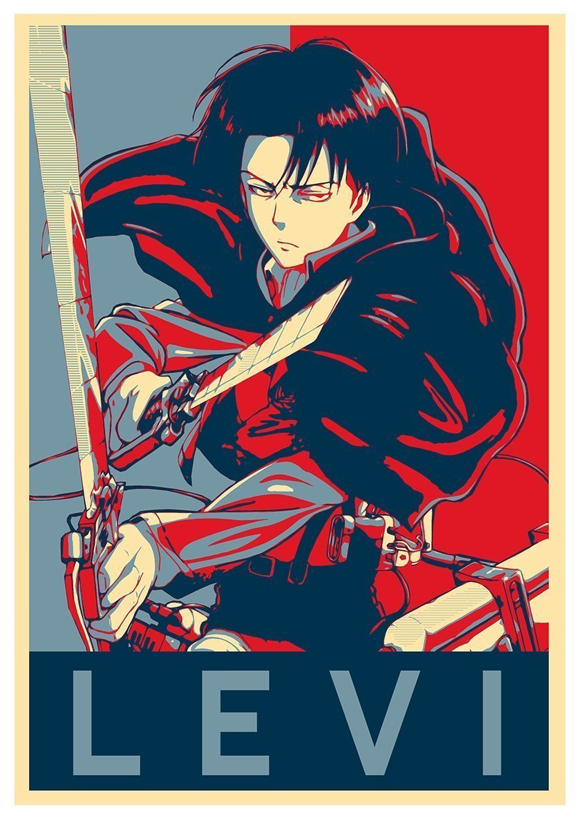 Poster Attack on Titan Propaganda Levi - Formato A3 (42x30 cm